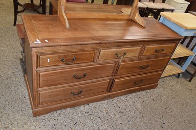 Lot 280 - A 20th Century seven drawer side drawer with...