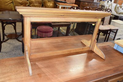 Lot 281 - A pine framed over mantel mirror