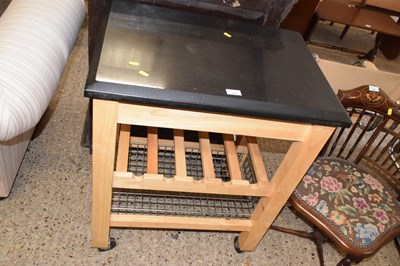 Lot 284 - A modern stone topped kitchen island cabinet