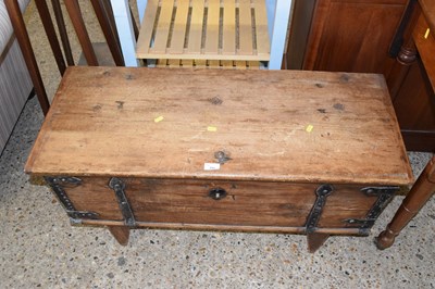 Lot 292 - An iron clad pine blanket box