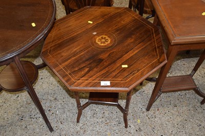 Lot 296 - An Edwardian rosewood octagonal top centre table