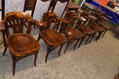 Lot 313 - A set of six bentwood chairs