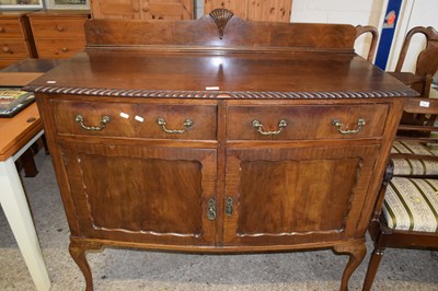 Lot 316 - An Edwardian mahogany bow front sideboard
