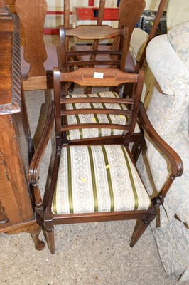 Lot 317 - Two reproduction mahogany dining chairs