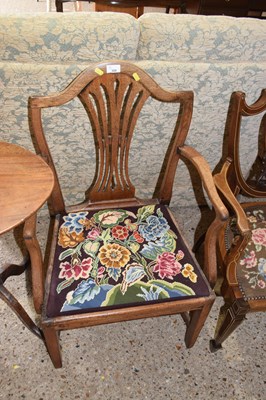 Lot 320 - A Georgian carver chair with tapestry seat