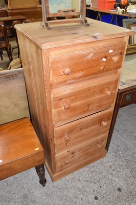 Lot 325 - A pedestal pine four drawer chest