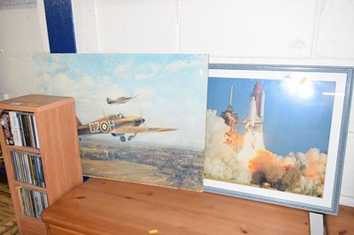 Lot 336 - Coulson coloured print of Spitfires together...