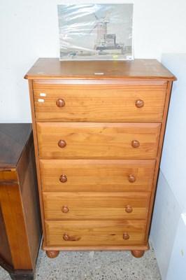 Lot 347 - A modern pine five drawer chest