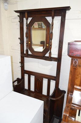 Lot 350 - An early 20th Century oak hall stand