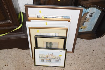 Lot 240 - Mixed Lot: Various prints, watercolours etc