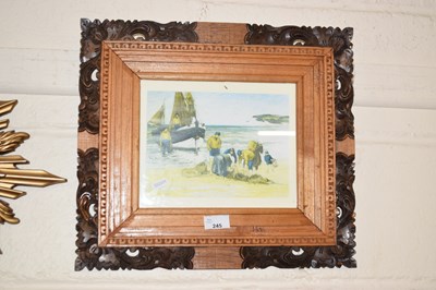 Lot 245 - A framed print of a beach scene
