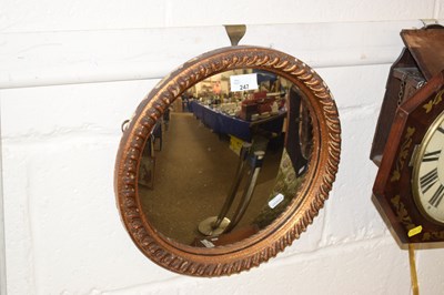 Lot 247 - A convex wall mirror in gilt finish frame