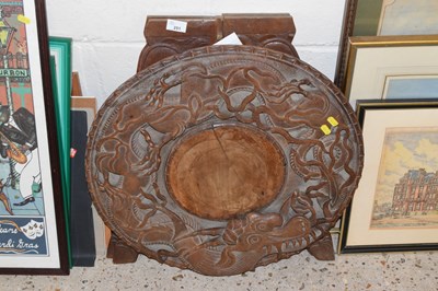Lot 251 - A Far Eastern hardwood folding table with...