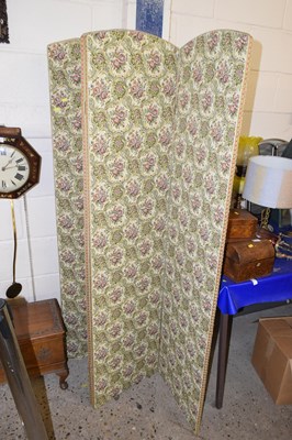 Lot 254 - A trifold dressing table screen with floral...