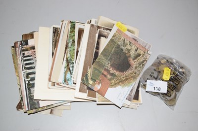 Lot 138 - Mixed Lot: Various vintage postcards and a bag...