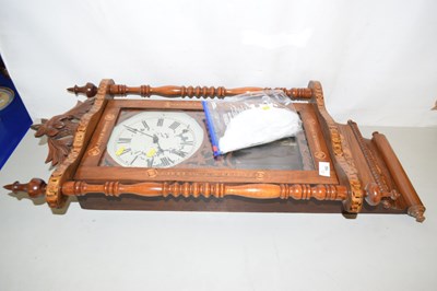 Lot 192 - A late 19th Century wall clock in inlaid case