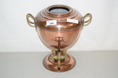 Lot 200 - A copper Samovar