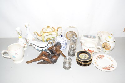 Lot 208A - Mixed Lot: Hollow bronze model of a young lady,...
