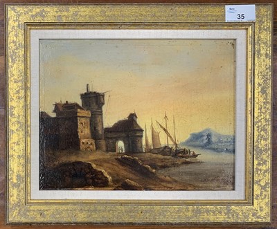 Lot 35 - Dutch School, 20th century, Fishing vessels in...