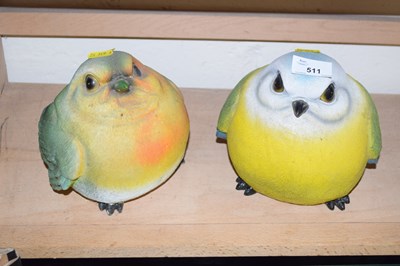 Lot 511 - A pair of plastic modelled birds