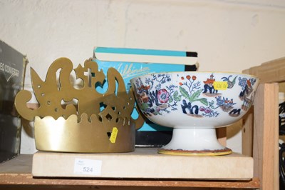 Lot 524 - Mixed Lot: A brass crown shaped wall mounted...