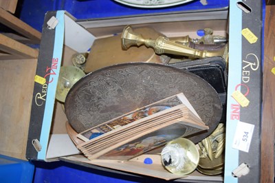 Lot 534 - Assorted brass ware and other items