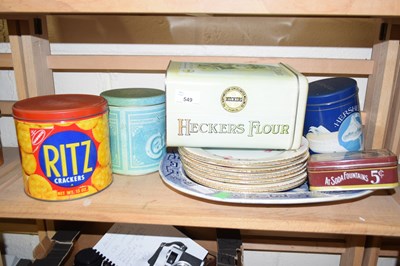 Lot 549 - Quantity of collectors tins, floral dinner...