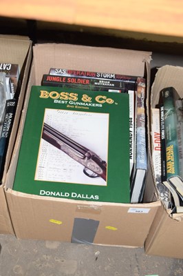 Lot 583 - Box of books to include guns