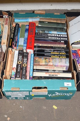 Lot 587 - Assorted books, fiction including Dick Francis...