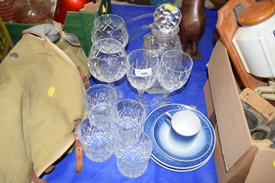 Lot 599 - Glass decanter, glass ware and Royal Copenhagen