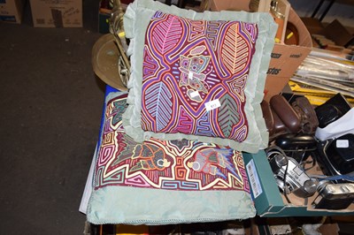 Lot 613 - A near pair of cushions