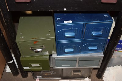 Lot 662 - Five assorted metal filing drawers
