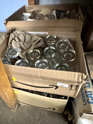 Lot 687 - Two boxes of glass ware