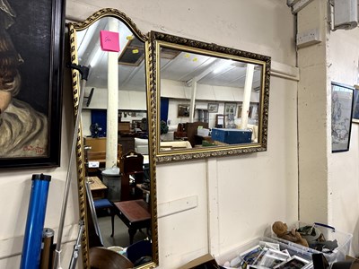Lot 697 - Two gilt framed wall mirrors
