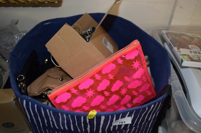 Lot 701 - A box of various bags, trainers etc