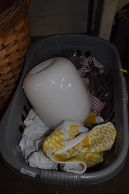 Lot 707 - A basket of various assorted vases