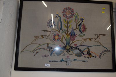 Lot 708 - A framed needlework picture