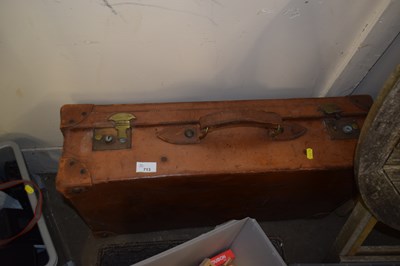 Lot 713 - Vintage leather suitcase