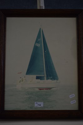 Lot 718 - Framed yachting print