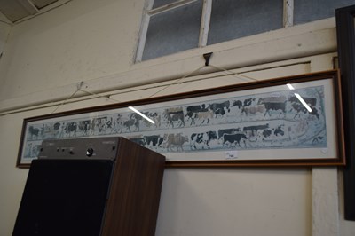 Lot 748 - Large coloured print of cows