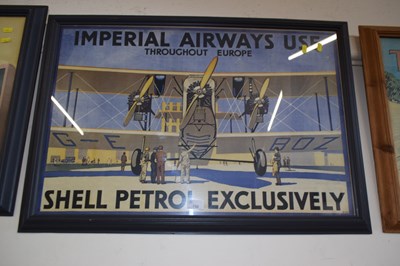 Lot 750 - Reproduction Shell Imperial Airways Fuel print