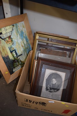 Lot 765 - Box of assorted pictures