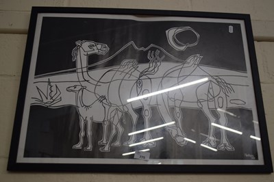 Lot 775 - Abstract print of camels