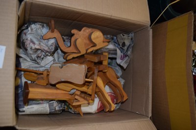 Lot 793 - A box of wooden figures