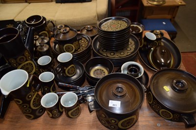 Lot 803 - A good quantity of Denby Arabesque tea, coffee...