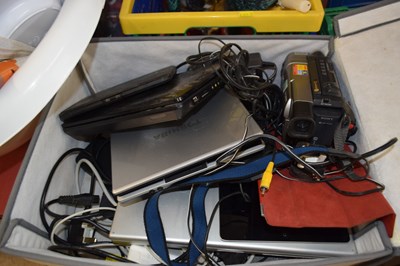 Lot 819 - A box of Sony video camera, DVD player etc