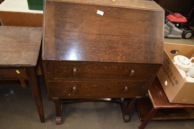 Lot 830 - Early 20th Century oak bureau