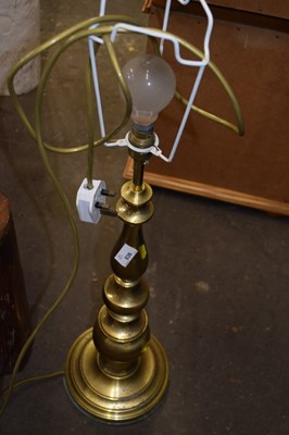 Lot 836 - A brass finish table lamp