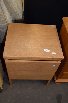 Lot 851 - Oak finish bedside cabinet