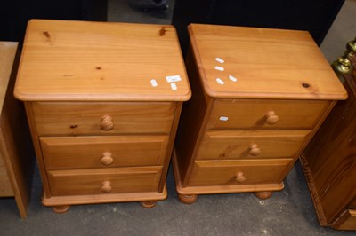 Lot 852 - Pair of pine bedside cabinets